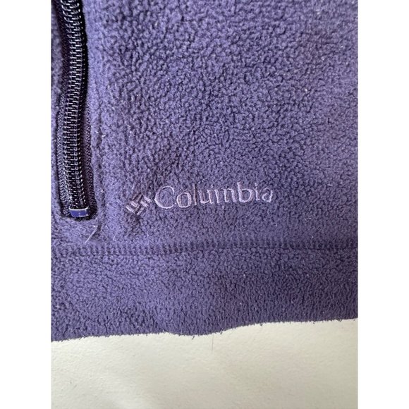 Columbia Purple Women's Outdoor Full Zip Fleece Vest Size L Pockets - Picture 3 of 11